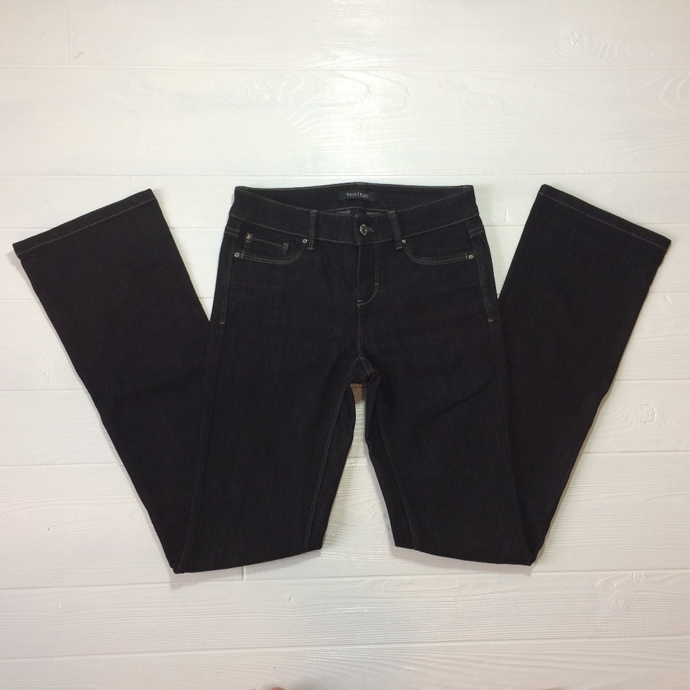 ❤️WHBM Black Denim Blanc Boot Leg Jeans Denim 00R